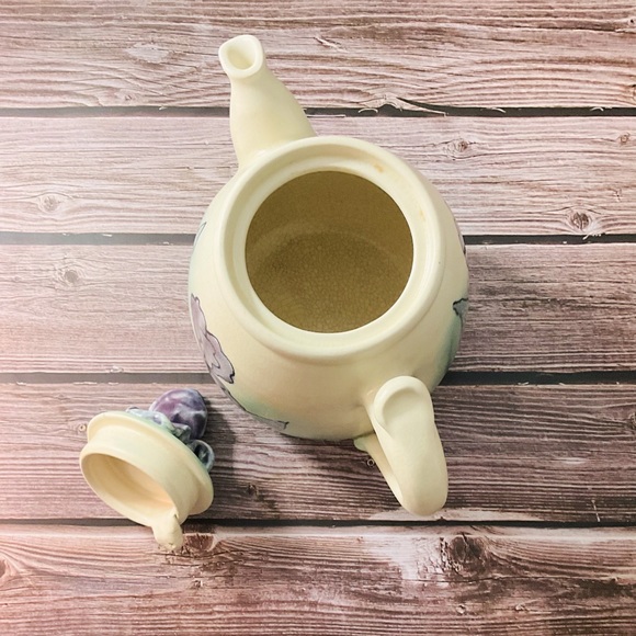 Handmade Artisan Floral Teapot signed Elam- one of a kind - Picture 8 of 10